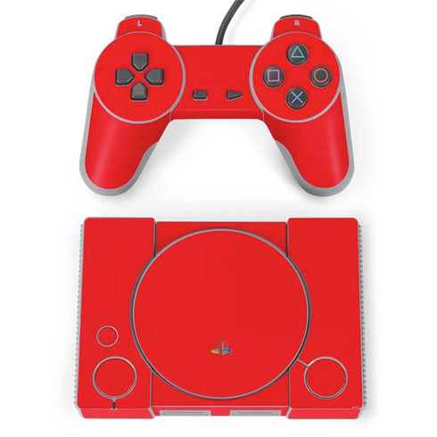 Red Solid PlayStation Classic Bundle Skin